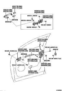 692500T040E1-COVER, BACK DOOR OUTSIDE HANDLE, RH/LH