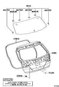 670050T070-PANEL SUB-ASSY, BACK