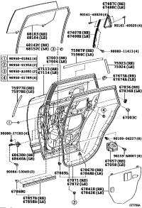681040T010-GLASS SUB-ASSY, RR