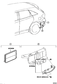 629640T010-LOUVER, QUATER VENTILATION, LH