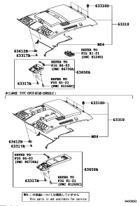 633100C949E1-HEADLINING ROOF