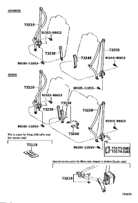 7322060492C0-BELT ASSY, FR SEAT