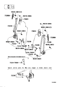 7302353020A6-Plate sub-assy, front shoulder belt anchor, rh