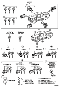 690550C010-CYLINDER & KEY SET, BACK DOOR LOCK