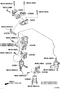 123110V070-BRACKET, ENGINE MOUNTING, FRONT(FOR TRANSVERSE ENGINE)