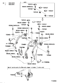 7336006230E0-BELT ASSY, RR NO.1