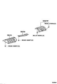 5832706070-INSULATOR MAIN MUFFLER HEAT RH