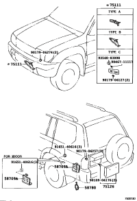 7512660060-STAY, REAR LICENSE PLATE BRACKET, LOWER