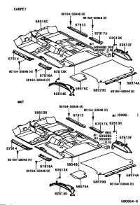 5857060330E0-CARPET ASSY RR