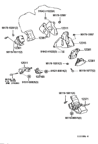 1237162120-INSULATOR, ENGINE MOUNTING, REAR NO.1