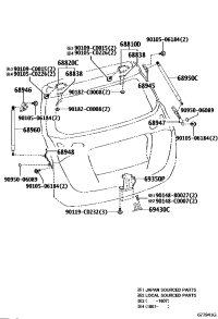 689500R030-STAY ASSY, BACK DOOR, RH