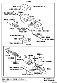 3860460051-Holder assy, winch motor brush