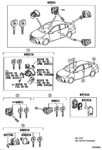 690520D300-CYLINDER & KEY SET, DOOR LOCK, LH