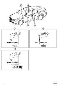 742310P040B0-PANEL, FRONT ARMREST BASE, UPPER RH