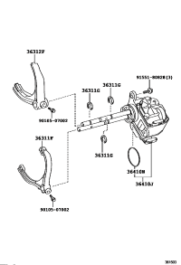364100C010-ACTUATOR ASSY, TRANSFER SHIFT