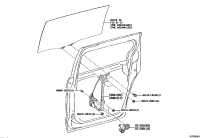 6980408041-Regulator sub-assy, rear door window, lh