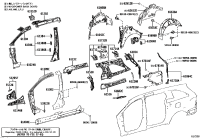6102408060-PILLAR SUB-ASSY, FRONT BODY, INNER LH
