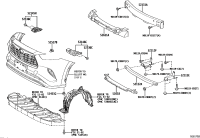 521020E040-Extension, front bumper, rh