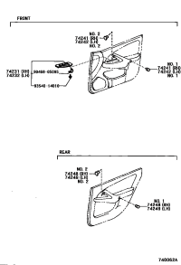 7423133160-PANEL, FRONT ARMREST BASE, UPPER RH