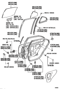 6818930100-WEATHERSTRIP, REAR DOOR QUARTER WINDOW, LH