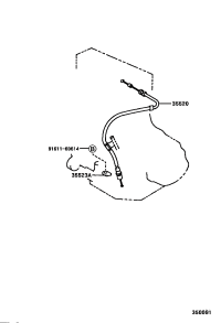 3552033040-CABLE ASSY, THROTTLE