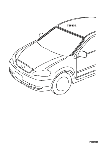 7553312490-Moulding, windshield, outside