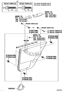 6763002M30A0-BOARD SUB-ASSY, REAR DOOR TRIM, RH