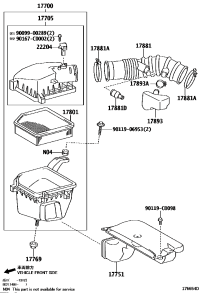 177510P131-INLET, AIR CLEANER, NO.1
