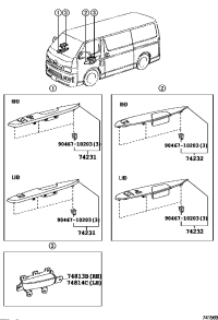7423226130B0-PANEL, FRONT ARMREST BASE, UPPER LH