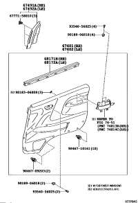 6749126050-GARNISH, FRONT DOOR LOWER FRAME BRACKET, RH