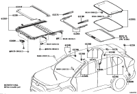 632170R100-Garnish, sliding roof side, rh