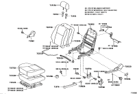 7101102070-Frame sub-assy, front seat cushion, rh/lh
