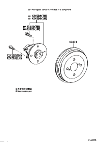 424310D120-DRUM SUB-ASSY, REAR BRAKE