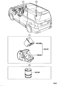 7410258010-BOX SUB-ASSY, FRONT ASH RECEPTACLE