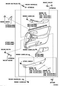67610AC190A0-BOARD SUB-ASSY, FRONT DOOR TRIM, RH