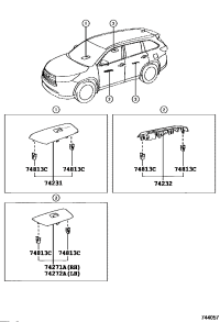 742310E080-PANEL, FRONT ARMREST BASE, UPPER RH