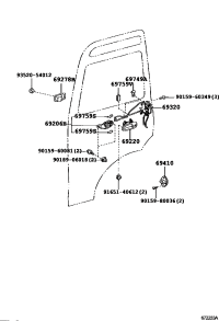 6932036020-LOCK ASSY, FRONT DOOR, LH