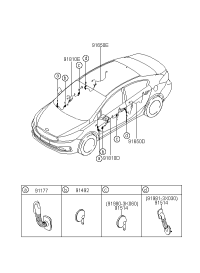 91601B5010-WIRING ASSY-FR DR(DRIVER)
