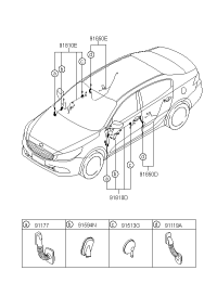 91600D1120-WIRING ASSY-FR DR(DRIVER)