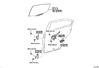 698030D150-REGULATOR SUB-ASSY, REAR DOOR WINDOW, RH