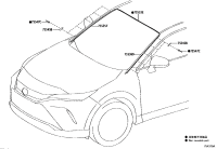 755350E070-Moulding, windshield, outside lower rh