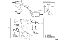 6775458030-Spacer, back door trim
