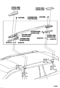 634600E030-Rack assy-roof rack rh