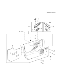 11547577-Set, rr. door garnish (push) (fr. edge) (part of 1) (15.100)