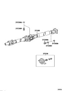 371000N010-SHAFT ASSY, PROPELLER W/CENTER BEARING