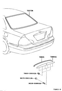 7557133070-MOULDING, BACK WINDOW, OUTSIDE