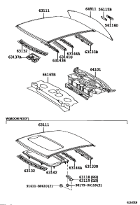 6311833010-SUPPORT, ROOF PANEL, RH/LH