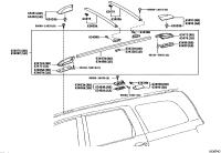 634310C020-Support, roof rack, inner no.1, rh/lh