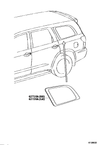 627200C060-WINDOW ASSY, QUARTER, LH