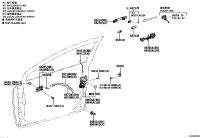 697100A070-Cable, remote (for front door lock open lever), rh/lh